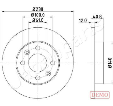 Brzdový kotúč JAPANPARTS DI-0714C