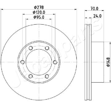 Brzdový kotúč JAPANPARTS DI-0715