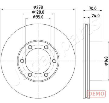 Brzdový kotúč JAPANPARTS DI-0715C