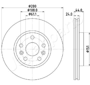 Brzdový kotúč JAPANPARTS DI-0716