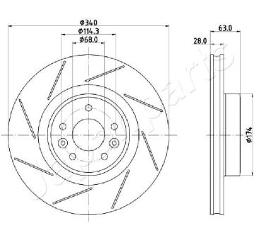 Brzdový kotúč JAPANPARTS DI-0717