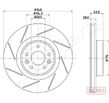 Brzdový kotúč JAPANPARTS DI-0717C