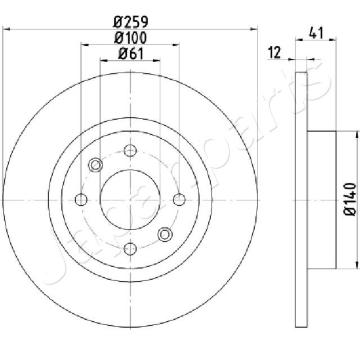 Brzdový kotúč JAPANPARTS DI-0719