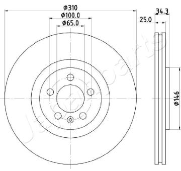 Brzdový kotúč JAPANPARTS DI-0900