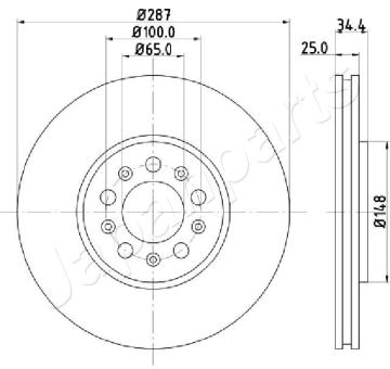 Brzdový kotúč JAPANPARTS DI-0901