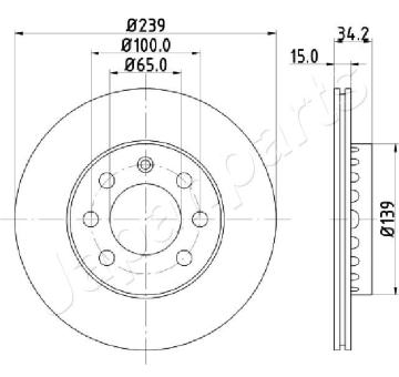 Brzdový kotúč JAPANPARTS DI-0904