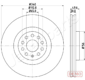 Brzdový kotúč JAPANPARTS DI-0907C