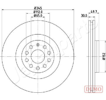 Brzdový kotúč JAPANPARTS DI-0908C