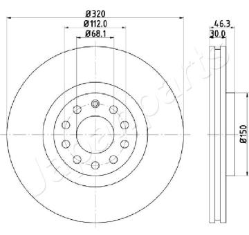 Brzdový kotúč JAPANPARTS DI-0909