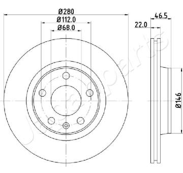 Brzdový kotúč JAPANPARTS DI-0911