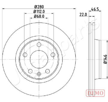 Brzdový kotúč JAPANPARTS DI-0911C