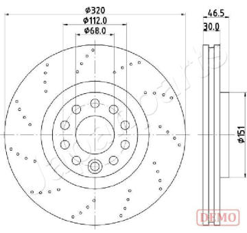 Brzdový kotúč JAPANPARTS DI-0913C