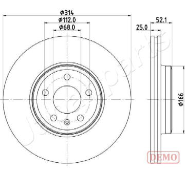 Brzdový kotúč JAPANPARTS DI-0916C