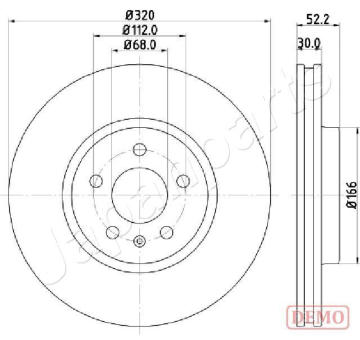 Brzdový kotúč JAPANPARTS DI-0917C