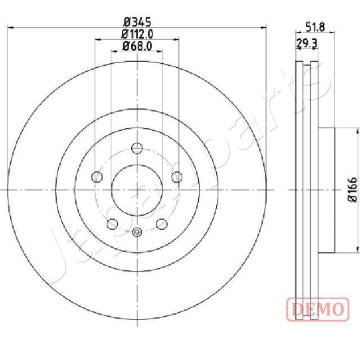 Brzdový kotúč JAPANPARTS DI-0918C