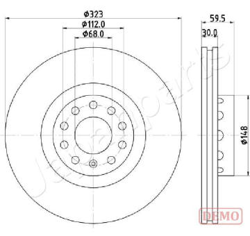 Brzdový kotúč JAPANPARTS DI-0922C