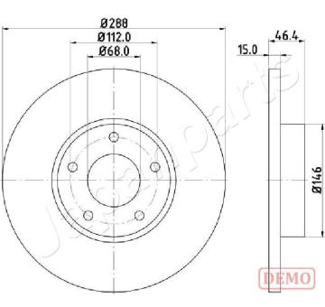 Brzdový kotúč JAPANPARTS DI-0923C