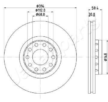 Brzdový kotúč JAPANPARTS DI-0924