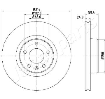 Brzdový kotúč JAPANPARTS DI-0927