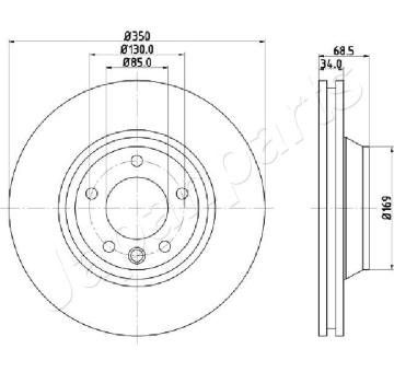 Brzdový kotúč JAPANPARTS DI-0931