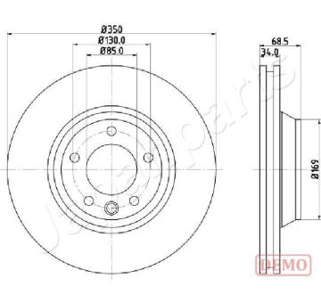 Brzdový kotúč JAPANPARTS DI-0931C