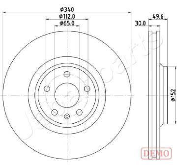 Brzdový kotúč JAPANPARTS DI-0932C