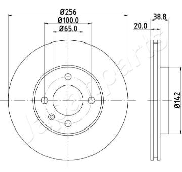 Brzdový kotúč JAPANPARTS DI-0935