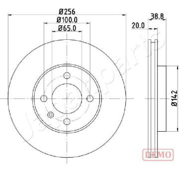 Brzdový kotúč JAPANPARTS DI-0935C