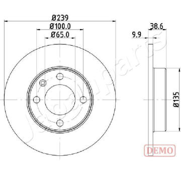 Brzdový kotúč JAPANPARTS DI-0937C