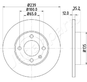 Brzdový kotúč JAPANPARTS DI-0938