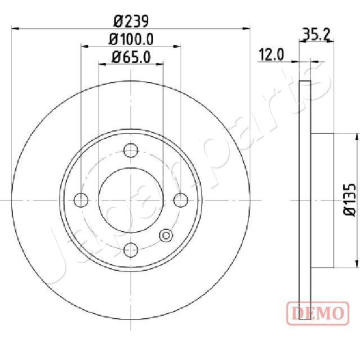 Brzdový kotúč JAPANPARTS DI-0938C