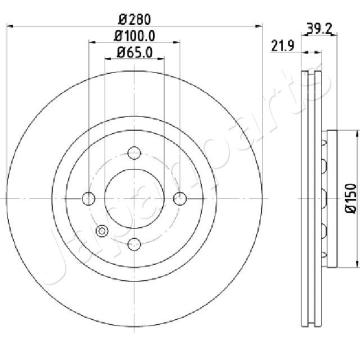 Brzdový kotúč JAPANPARTS DI-0940
