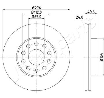 Brzdový kotúč JAPANPARTS DI-0941