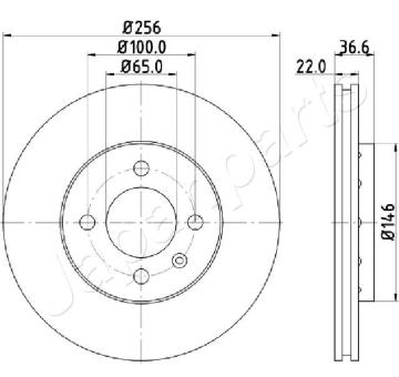 Brzdový kotúč JAPANPARTS DI-0943