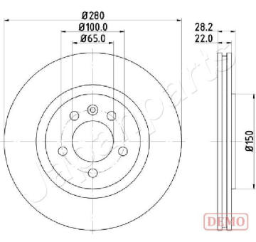 Brzdový kotúč JAPANPARTS DI-0944C