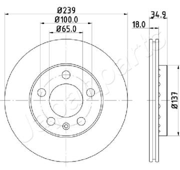 Brzdový kotúč JAPANPARTS DI-0945