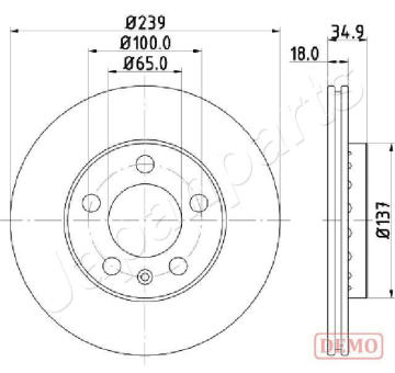Brzdový kotúč JAPANPARTS DI-0945C