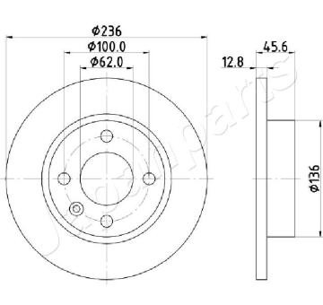 Brzdový kotúč JAPANPARTS DI-0946