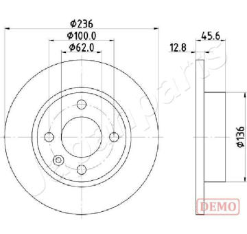 Brzdový kotúč JAPANPARTS DI-0946C