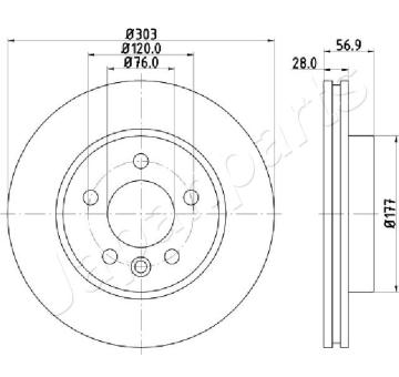 Brzdový kotúč JAPANPARTS DI-0948