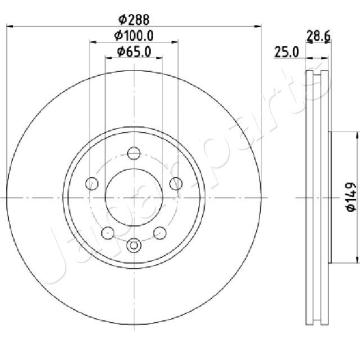 Brzdový kotúč JAPANPARTS DI-0950