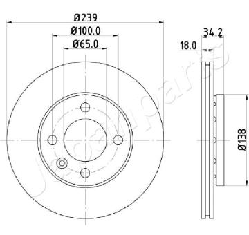 Brzdový kotúč JAPANPARTS DI-0952