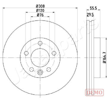 Brzdový kotúč JAPANPARTS DI-0953C