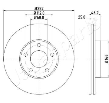 Brzdový kotúč JAPANPARTS DI-0955