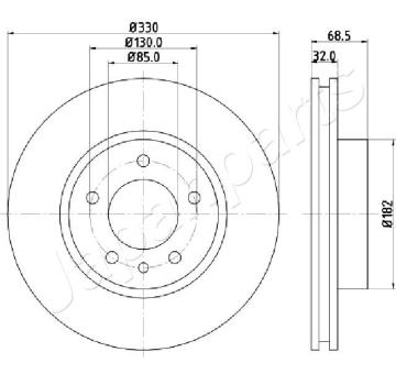 Brzdový kotúč JAPANPARTS DI-0957
