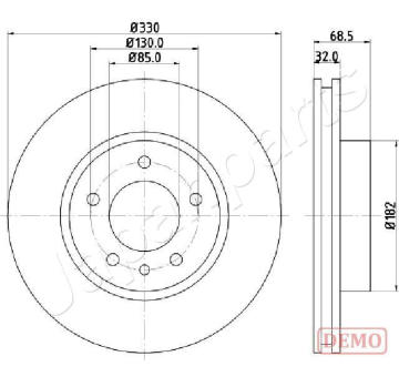 Brzdový kotúč JAPANPARTS DI-0957C