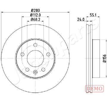 Brzdový kotúč JAPANPARTS DI-0958C