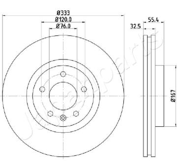 Brzdový kotúč JAPANPARTS DI-0959