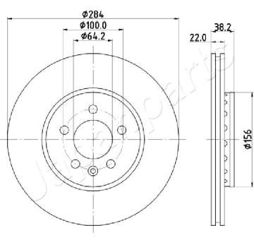 Brzdový kotúč JAPANPARTS DI-442