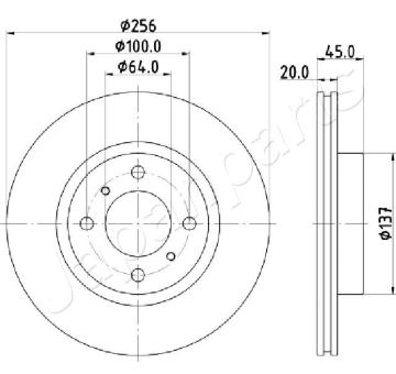 Brzdový kotúč JAPANPARTS DI-551